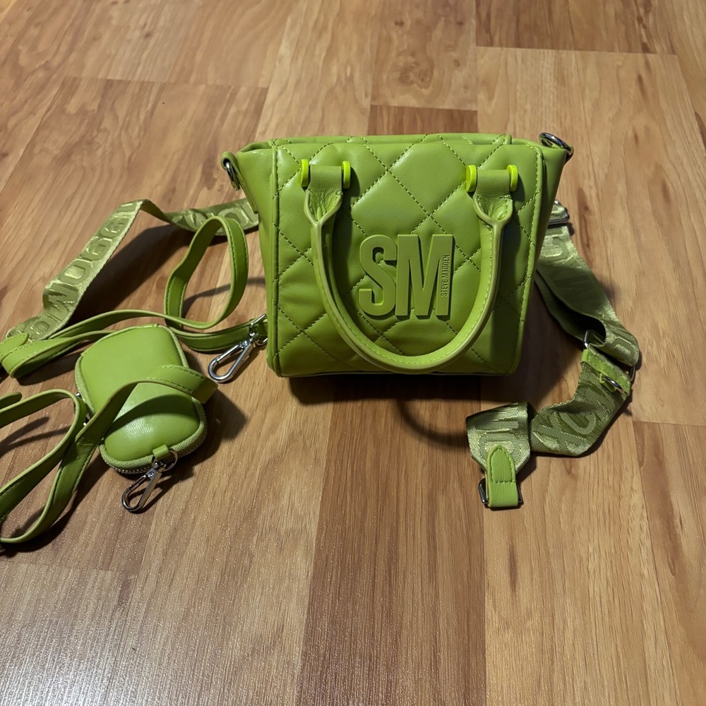 Steve Madden Bbabi Mini Logo Crossbody Shoulder Bag Green NWOT